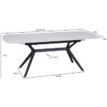 Стол Филин 160/204x90 Ceramic White — изображение 3